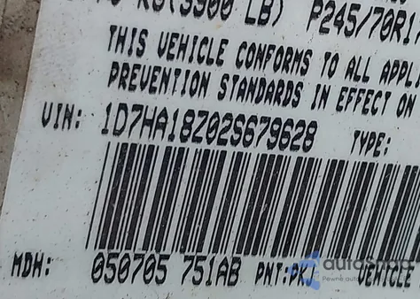 2002 Dodge Ram 1500 St from USA, damaged, VIN 1D7HA18Z02S679628